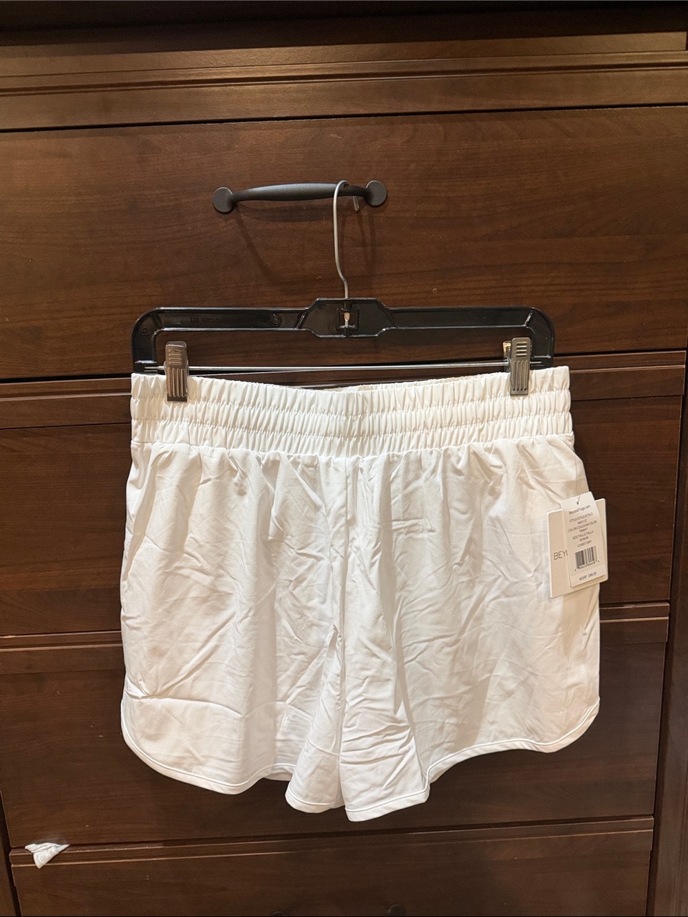 Beyond Yoga white shorts